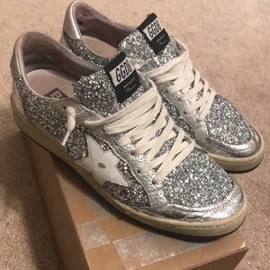 Silver Glitter Golden Gooses